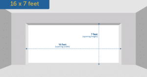 overhead door sizes in North Richland Hills, TX