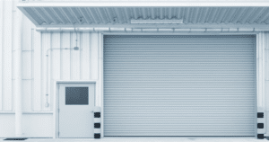 "Large industrial rolling shutter door